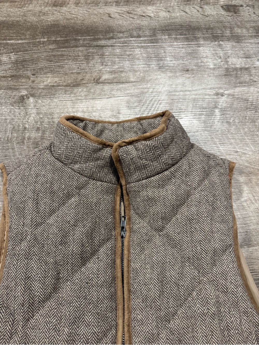 Altard State Brown Quilted Full Zip Vest Size Small - Picture 2 of 7
